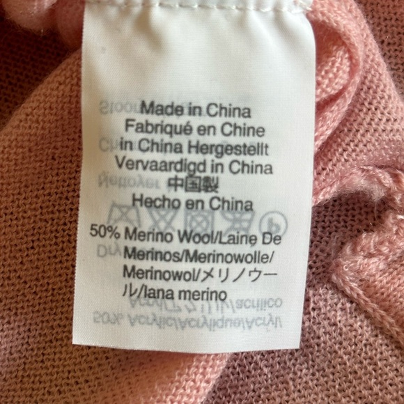 Madewell | Petal Pink Southstar Merino Wool Blend Lightweight Scoop Neck Sweater - Picture 6 of 8